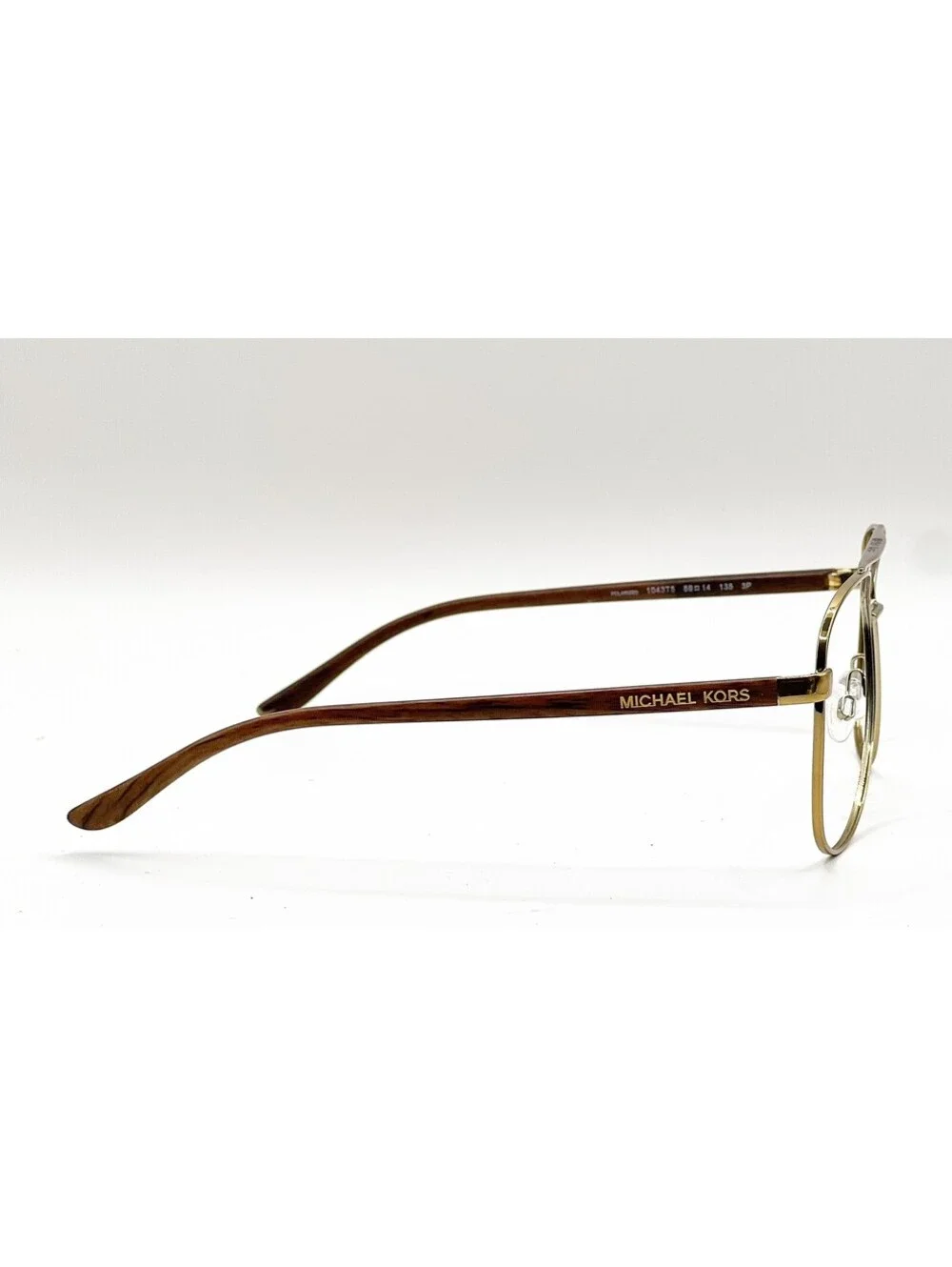 Michael Kors MK 5007 1043T5 Gold Wood Aviator Authentic Eyeglass Frames 59-14